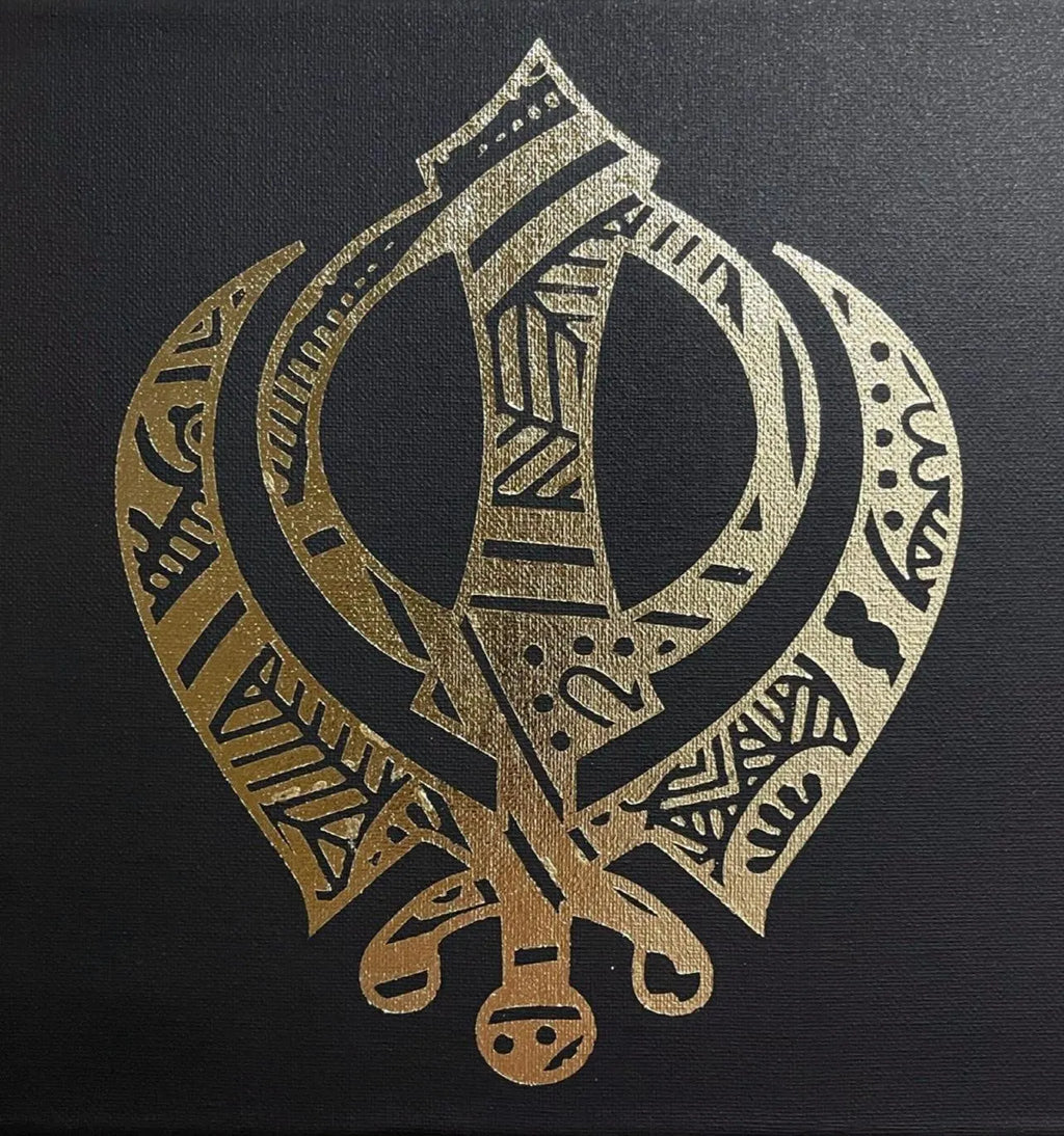 Handmade Sikh Wall Art Set - Golden Temple, Khanda & Ik Onkar Mandala Art | Sacred Punjabi Home Decor